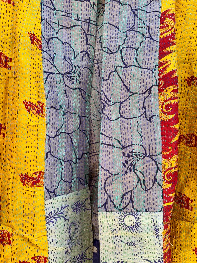 Silk vintage kantha kimono