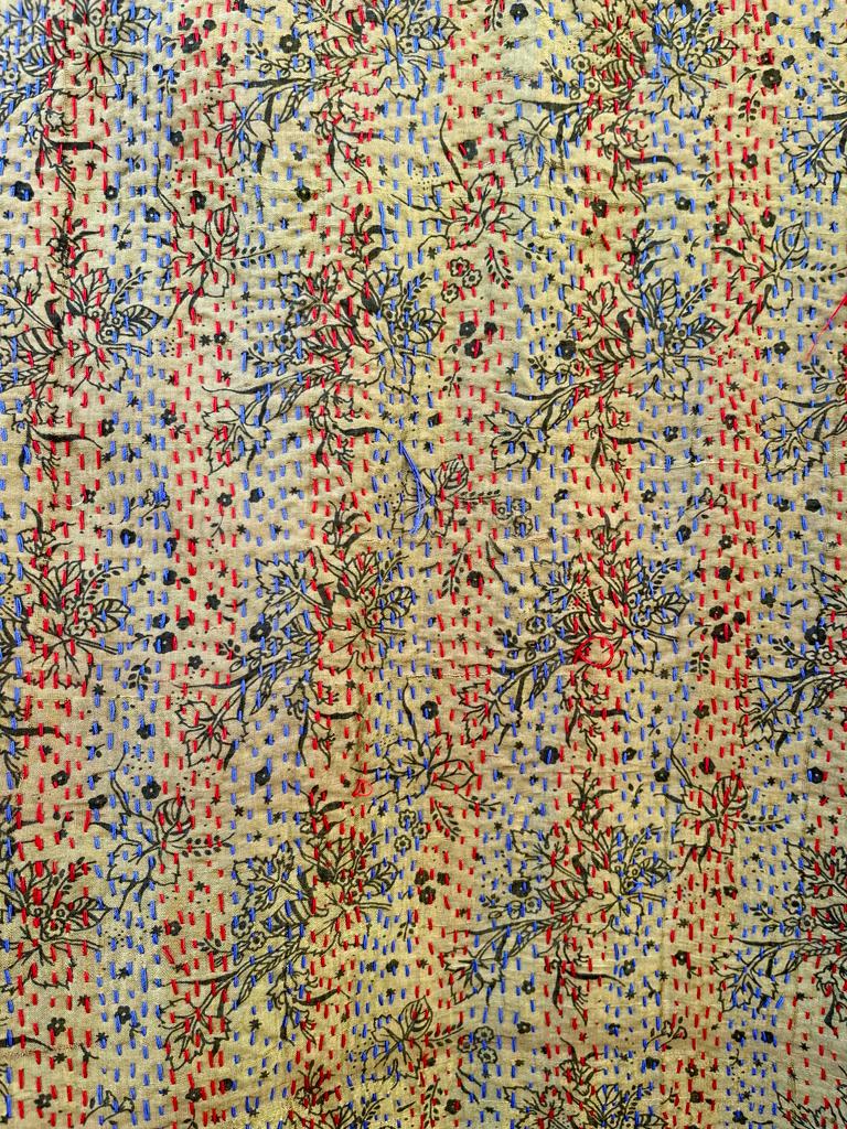 Silk vintage kantha kimono