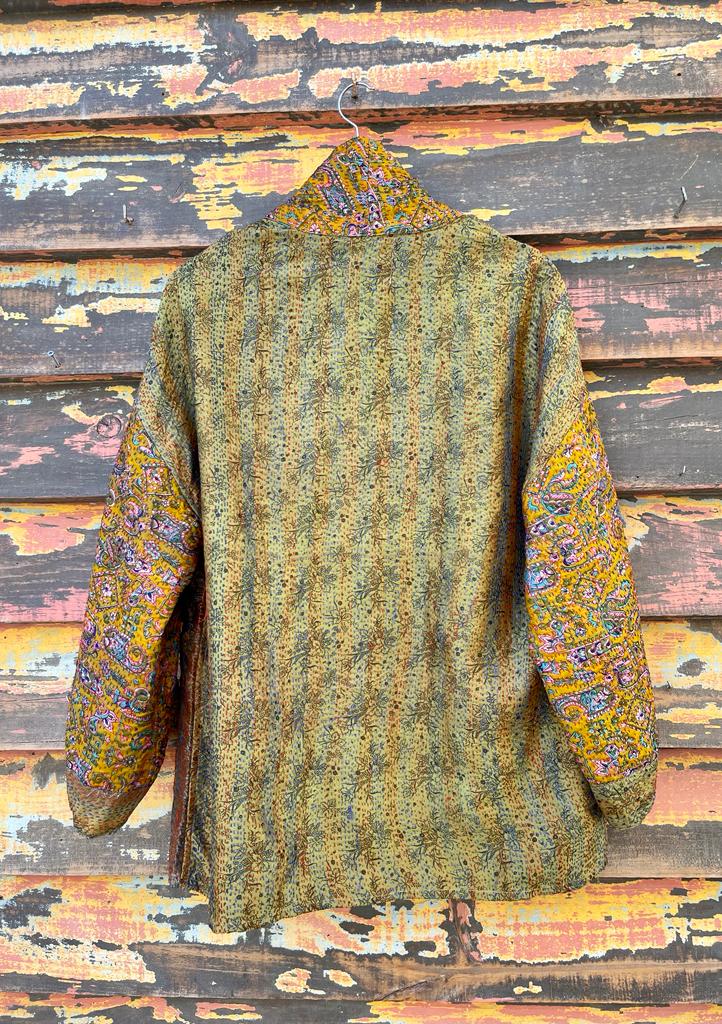Silk vintage kantha kimono