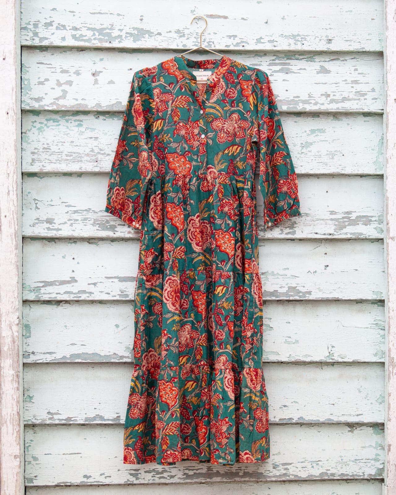 Loretta Dress Green