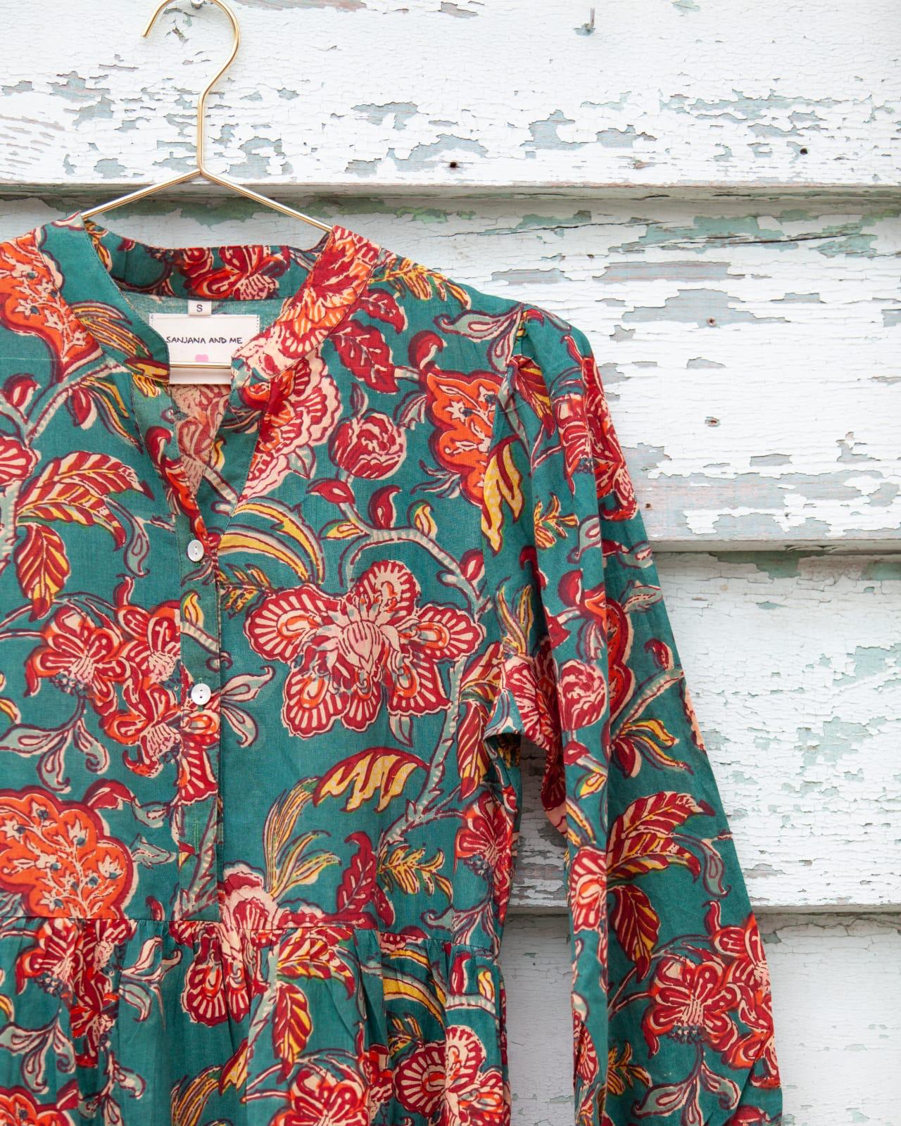 Loretta Dress Green
