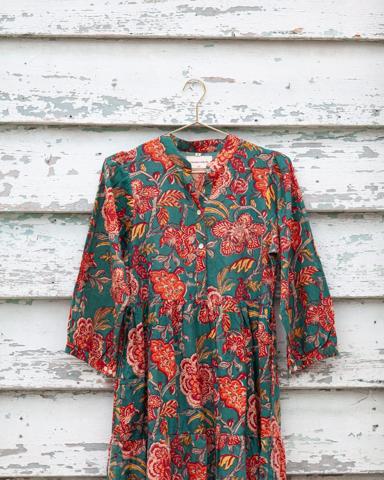 Loretta Dress Green