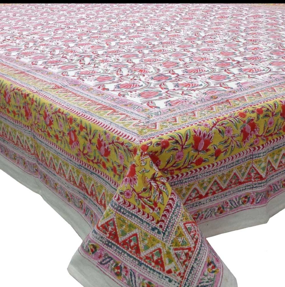 Block Print Table Cloth (150 cms X 150 cms. 4 comensales)
