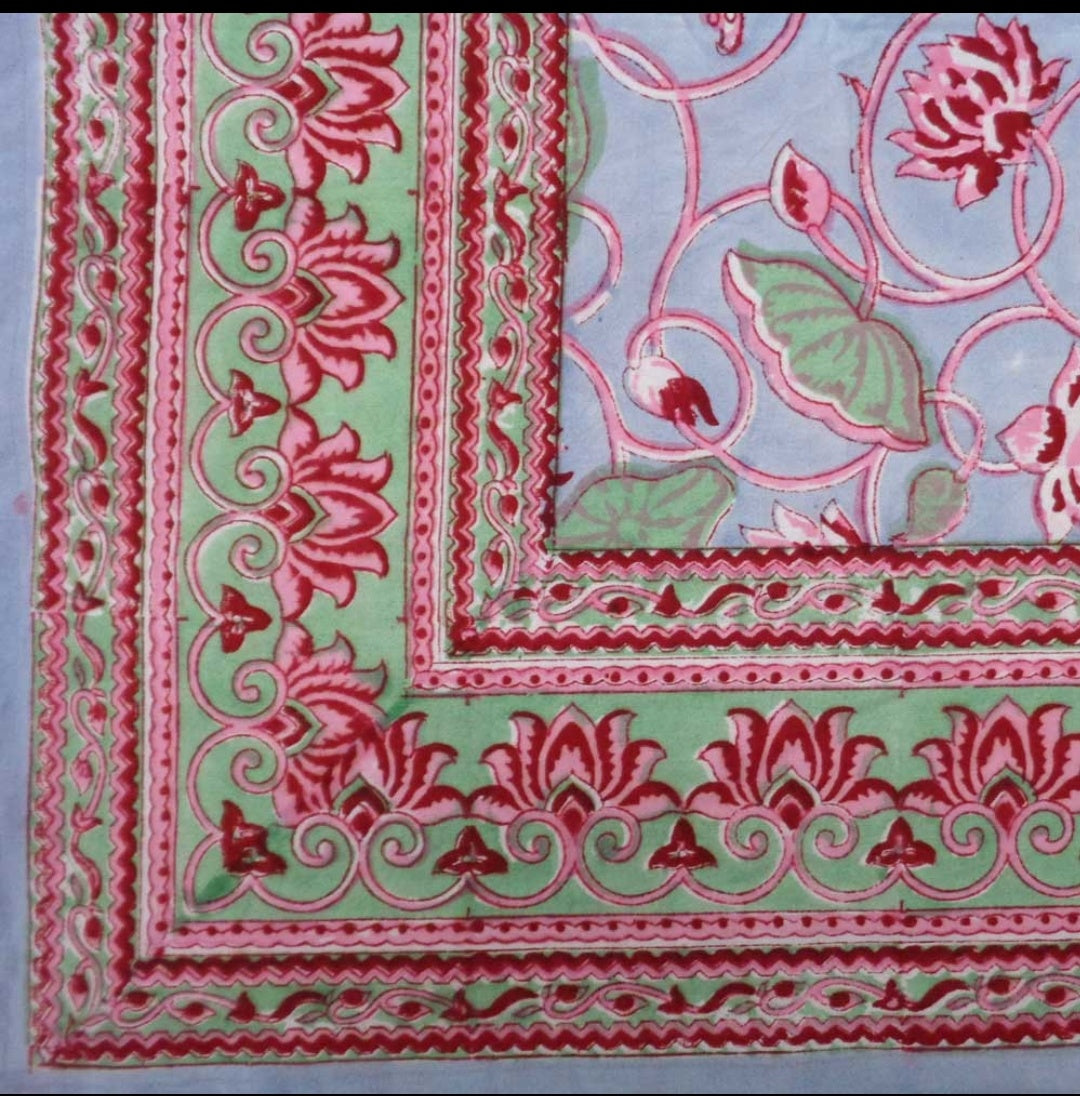 Block Print Table Cloth (150 cms X 220 cms. 6- 8 comensales)