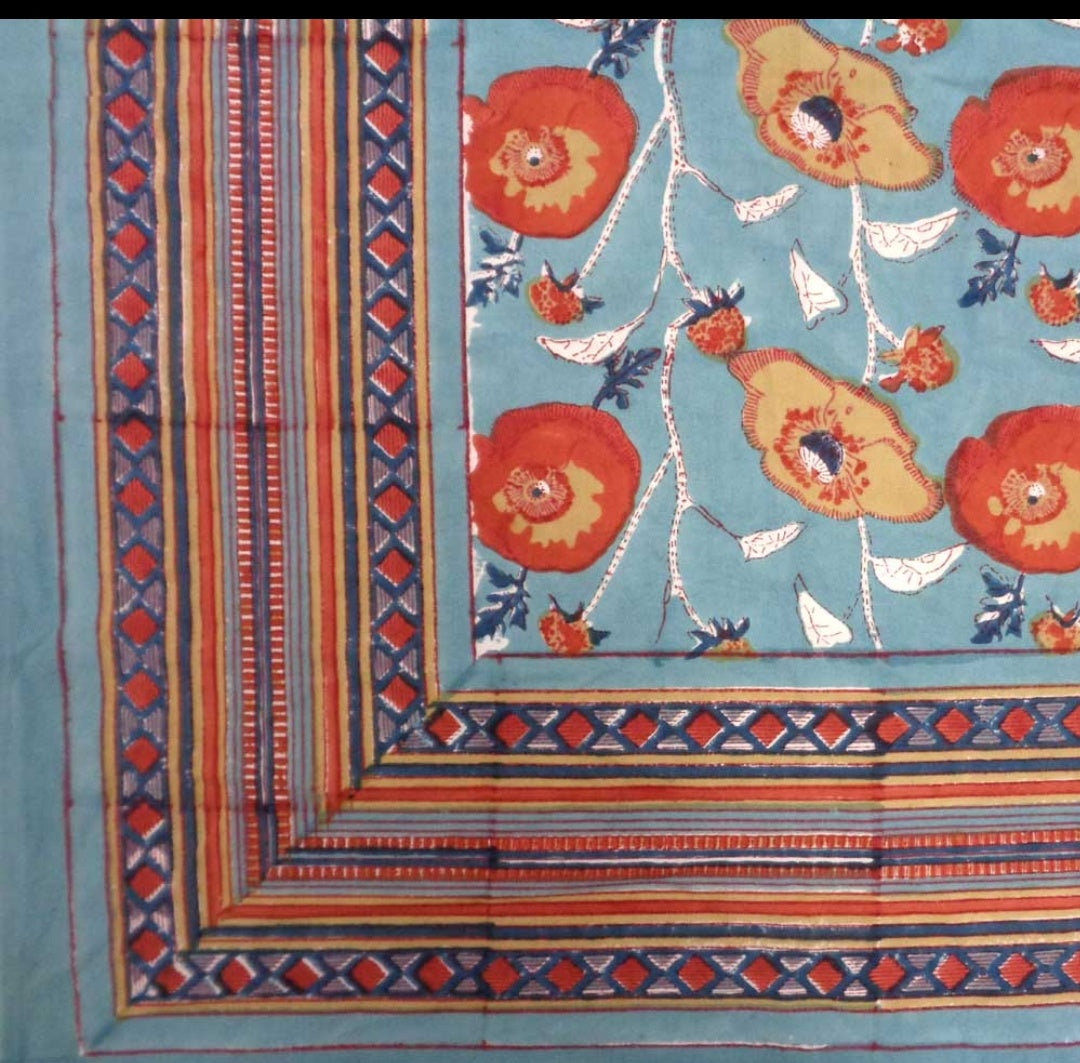 Block Print Table Cloth (150 cms X 220 cms. 6- 8 comensales)