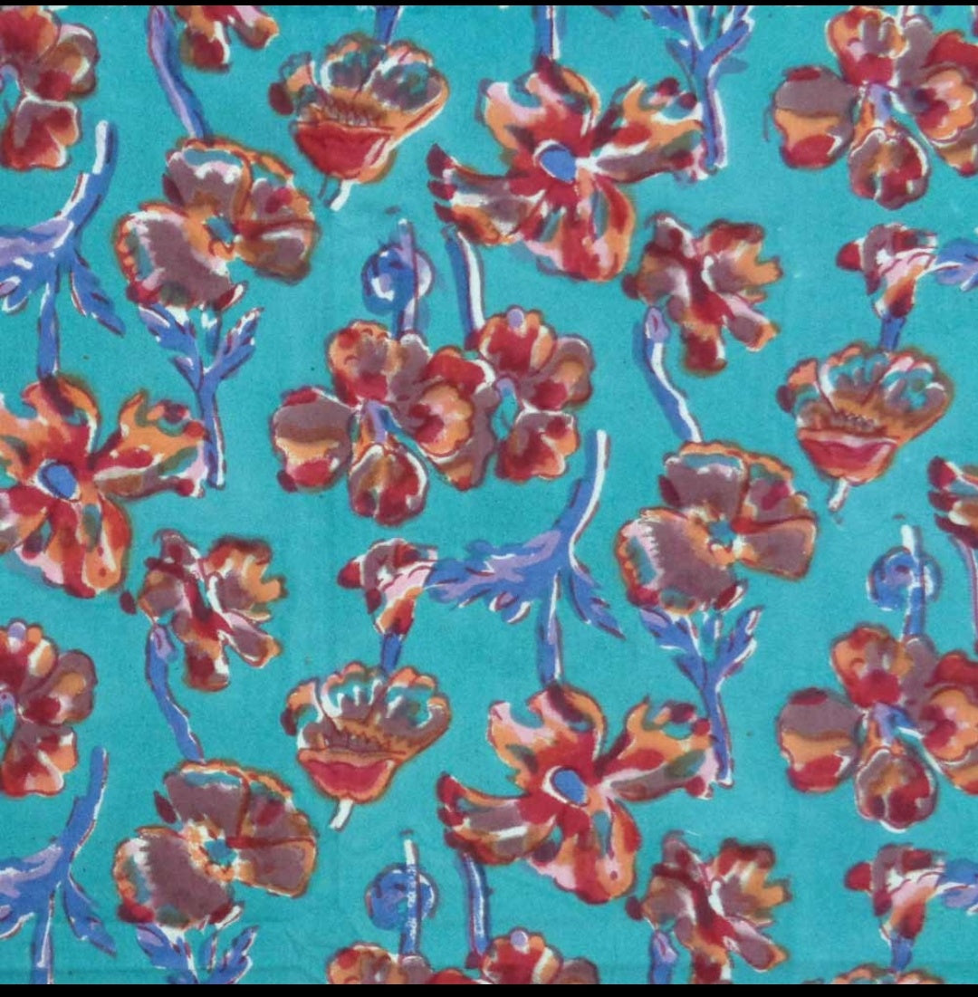 Block Print Table Cloth (180 cms X 270 cms. 8-10 comensales)