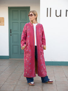 Reversible vintage kantha coat