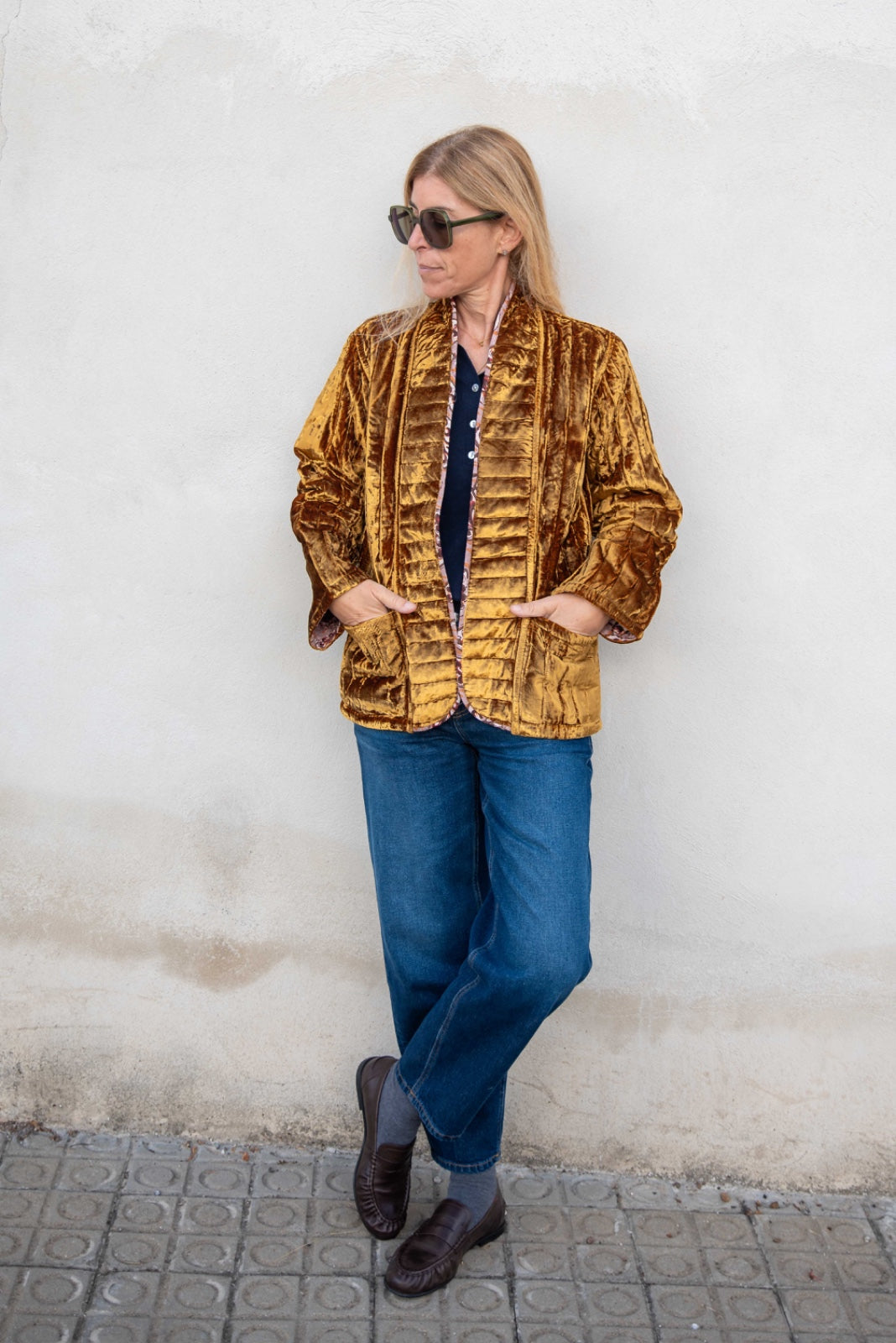 Silk Velvet Quilted Jacket