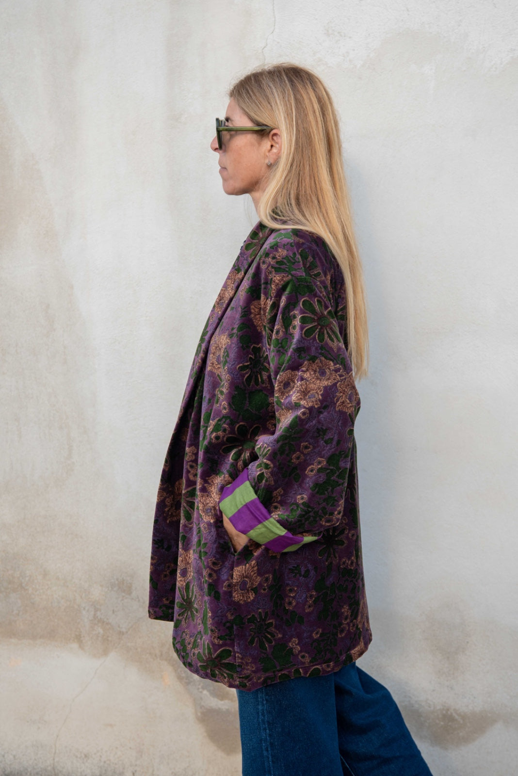 Short Velvet Kimono