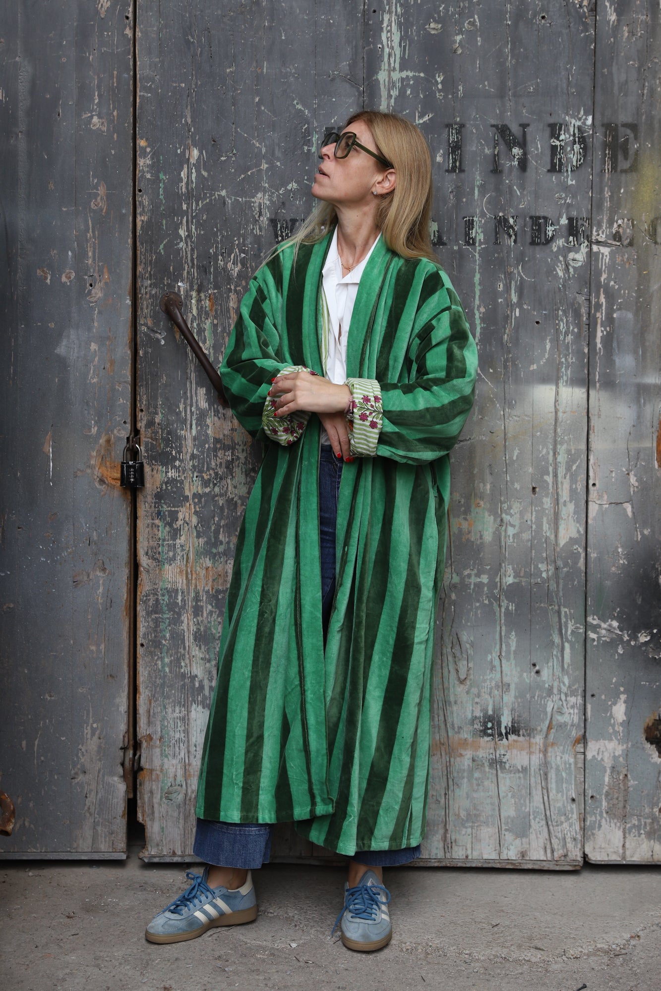 Velvet Stripe Long Jacket