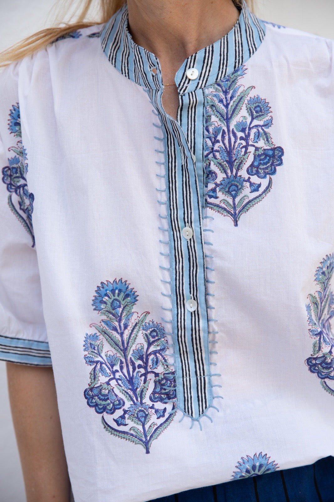 Blue flowers shirt