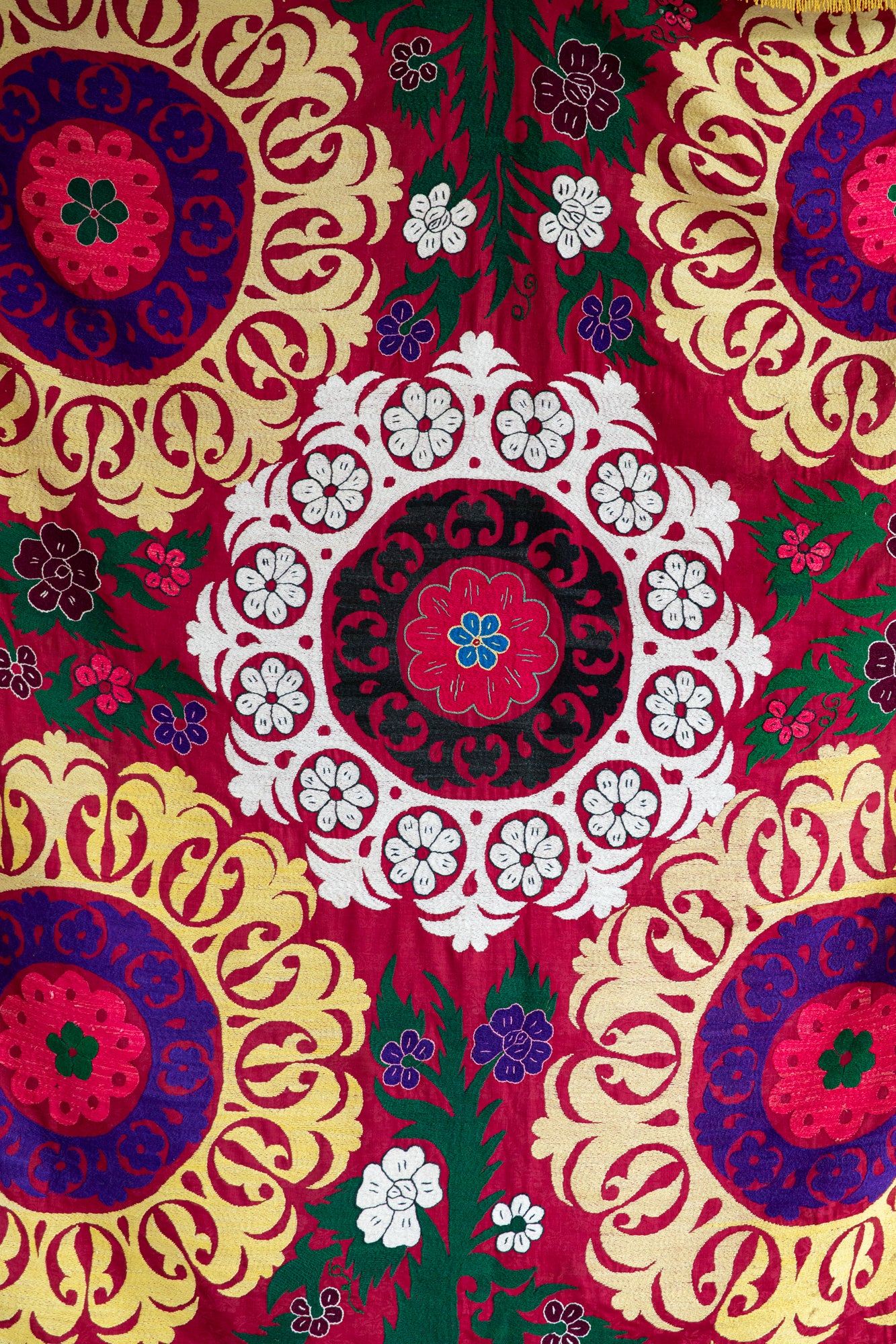 Vintage Red Suzani Quilt