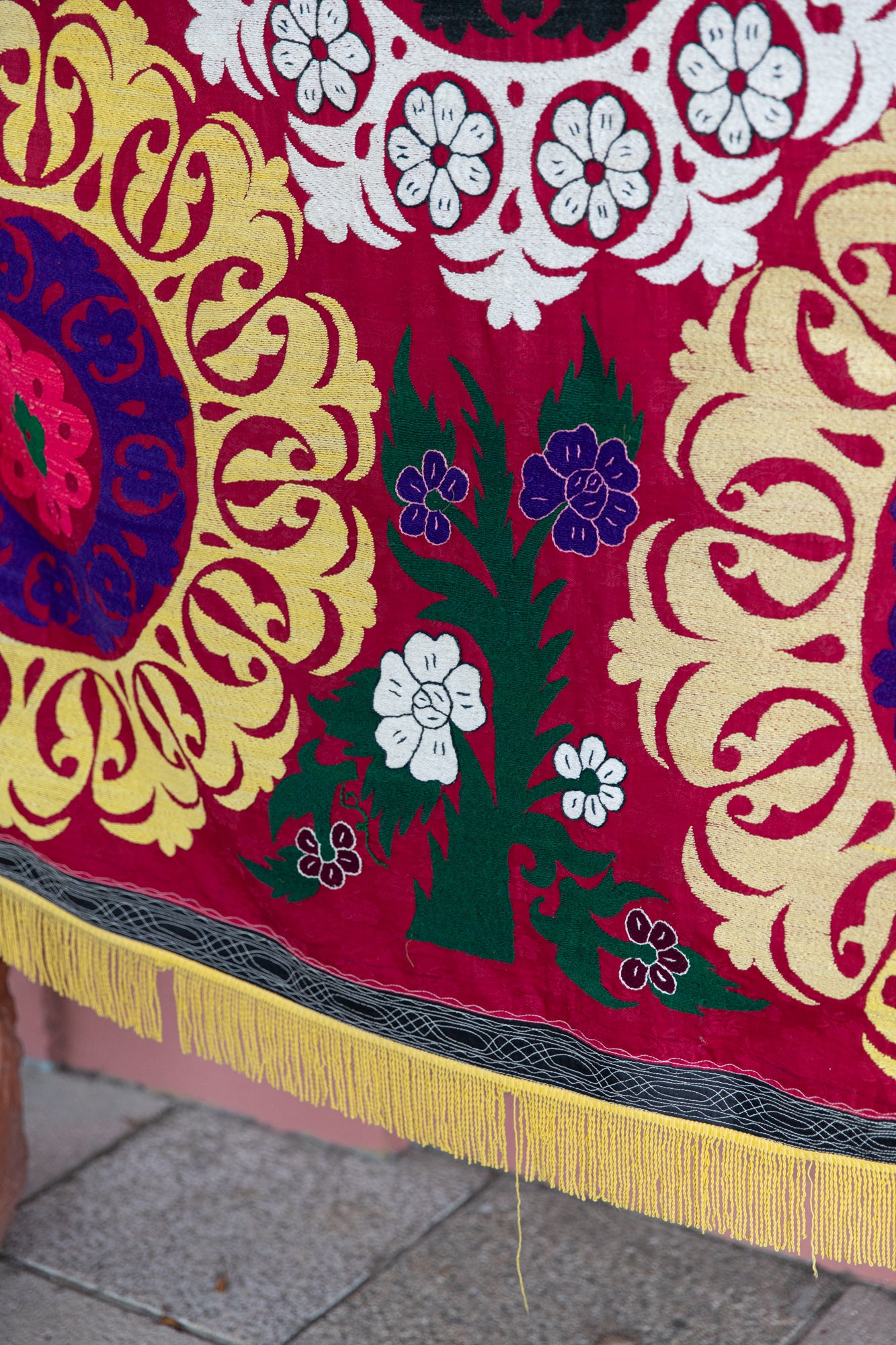 Vintage Red Suzani Quilt