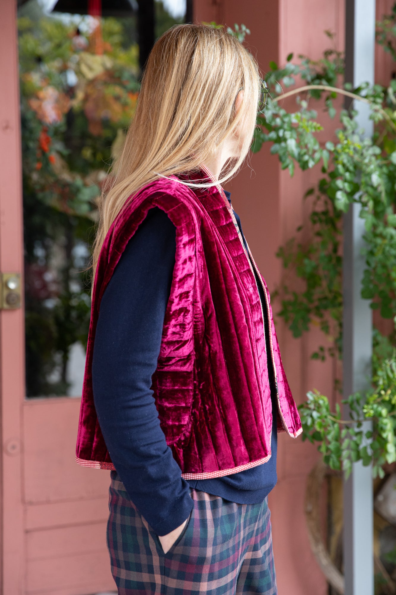 Silk Velvet Reversible Vest