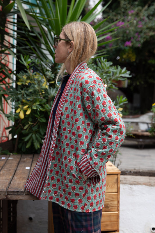 Chaqueta Corta Acolchada Reversible