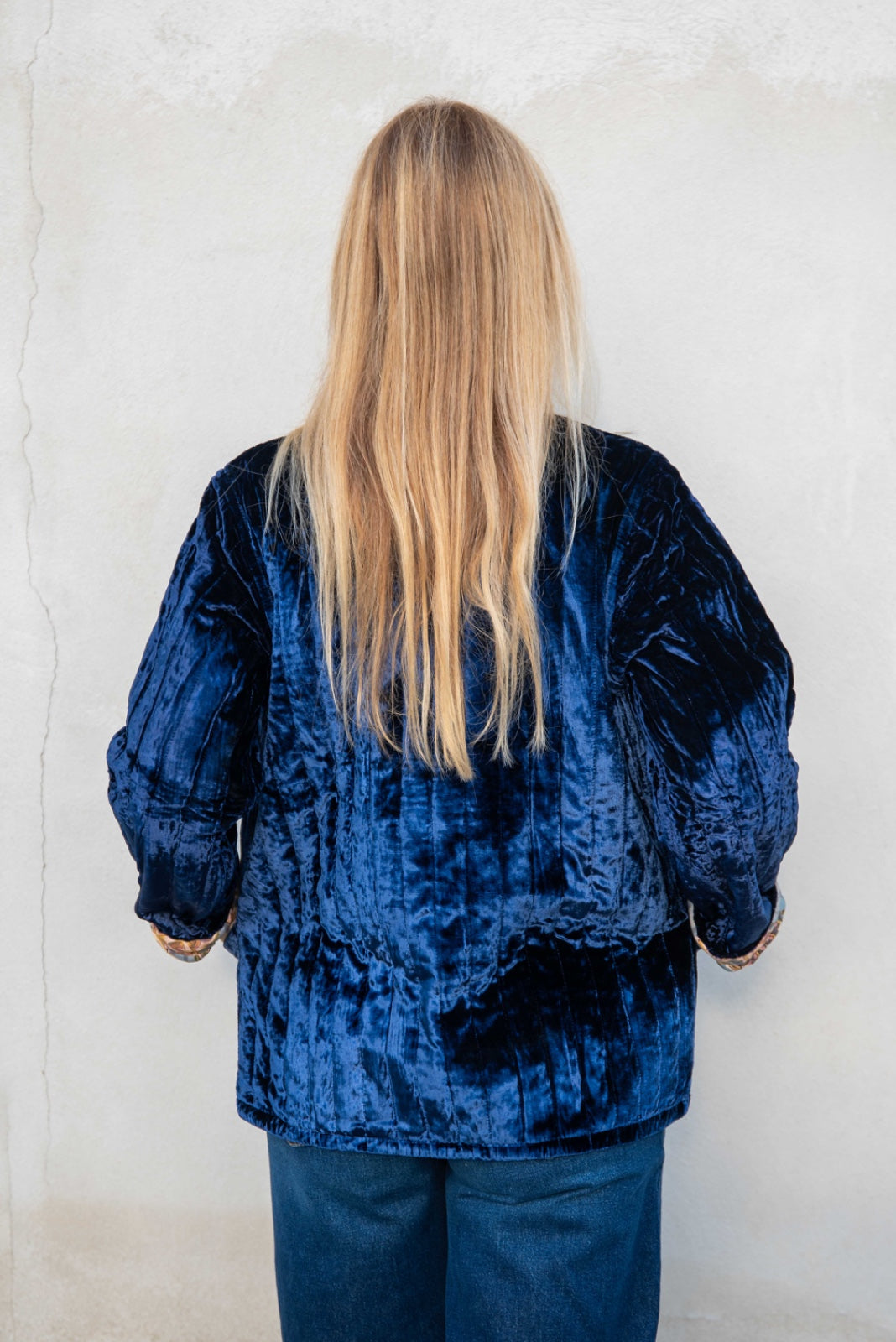 Silk Velvet Quilted Jacket