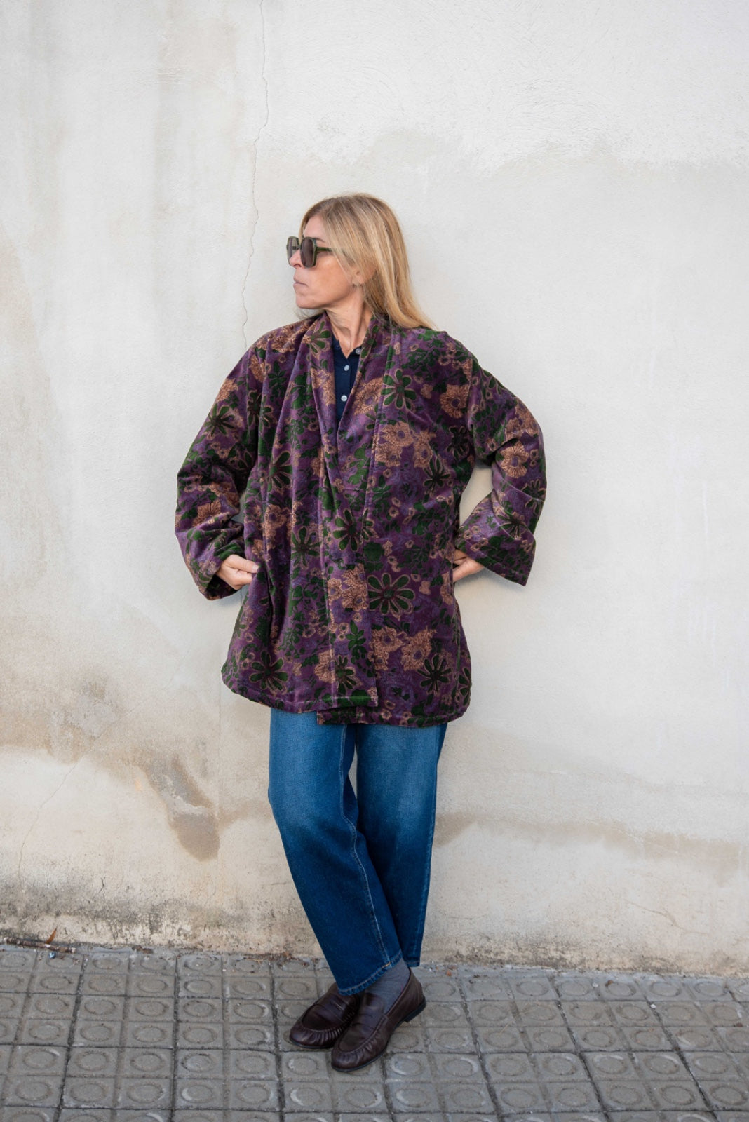 Short Velvet Kimono