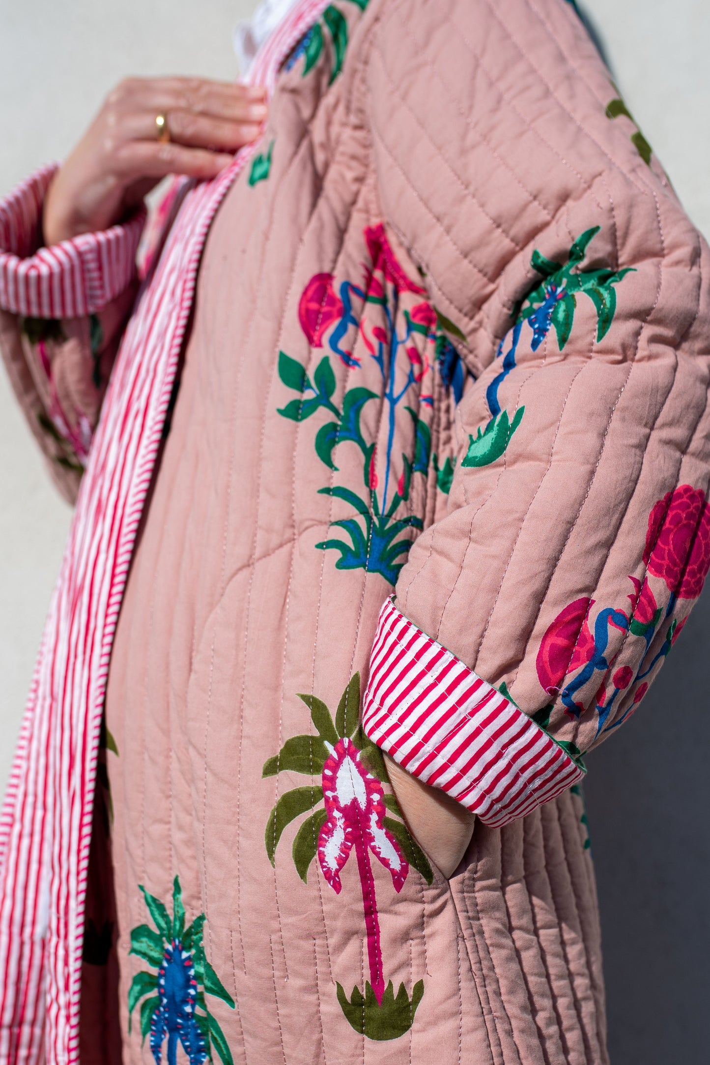 Quilted Palm Tree Jacket
