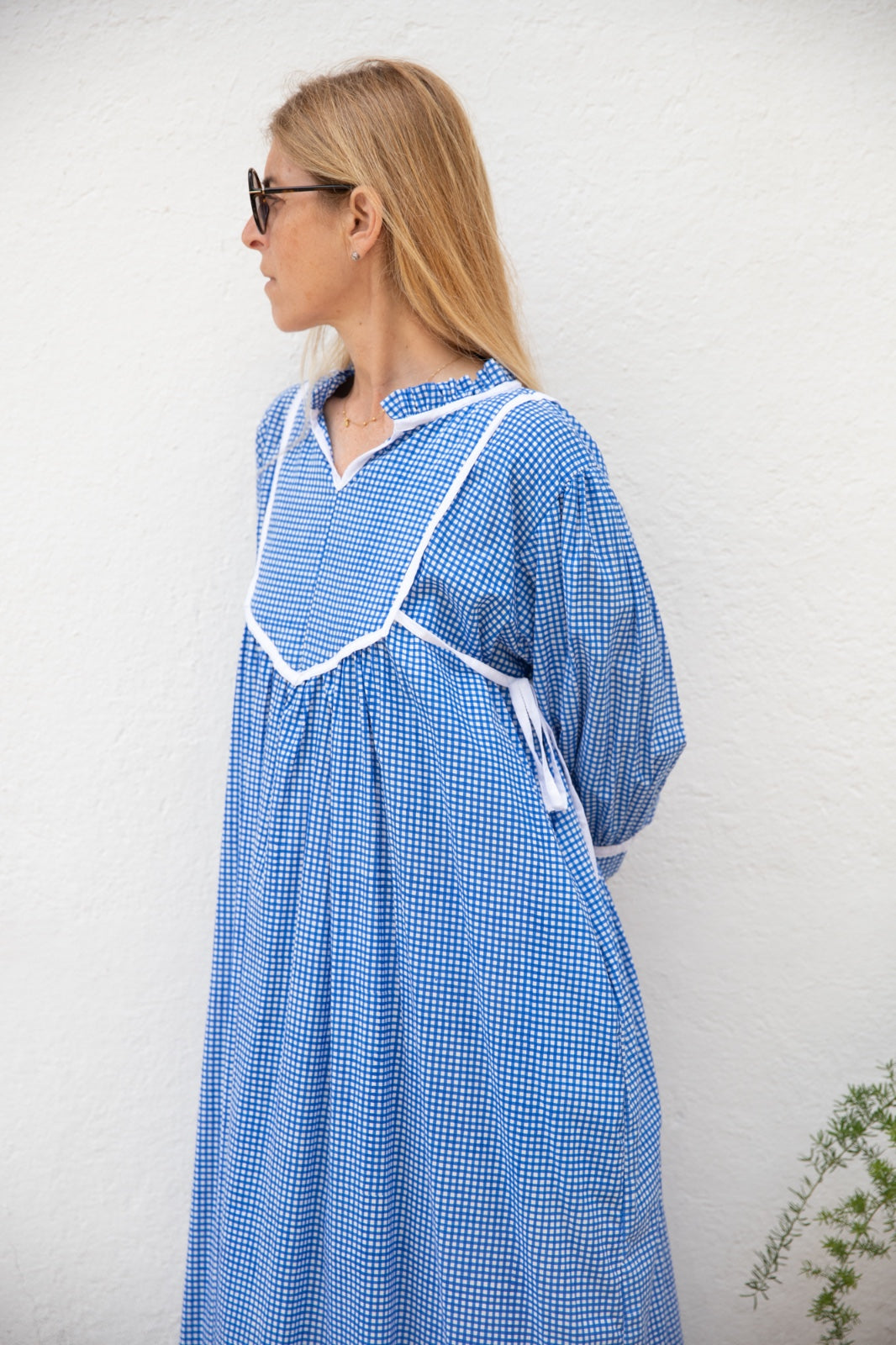 Vestido Vichy Azul