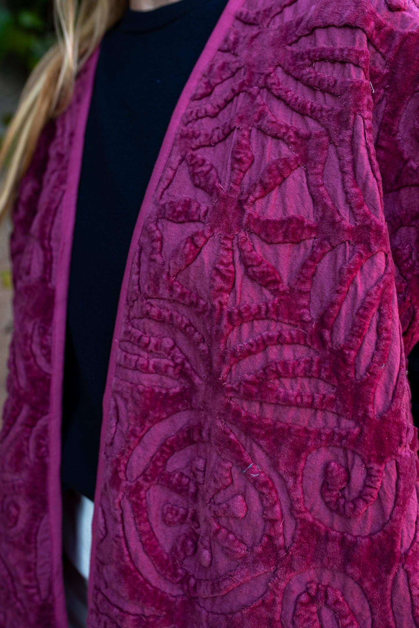 Velvet Sleevless Jacket