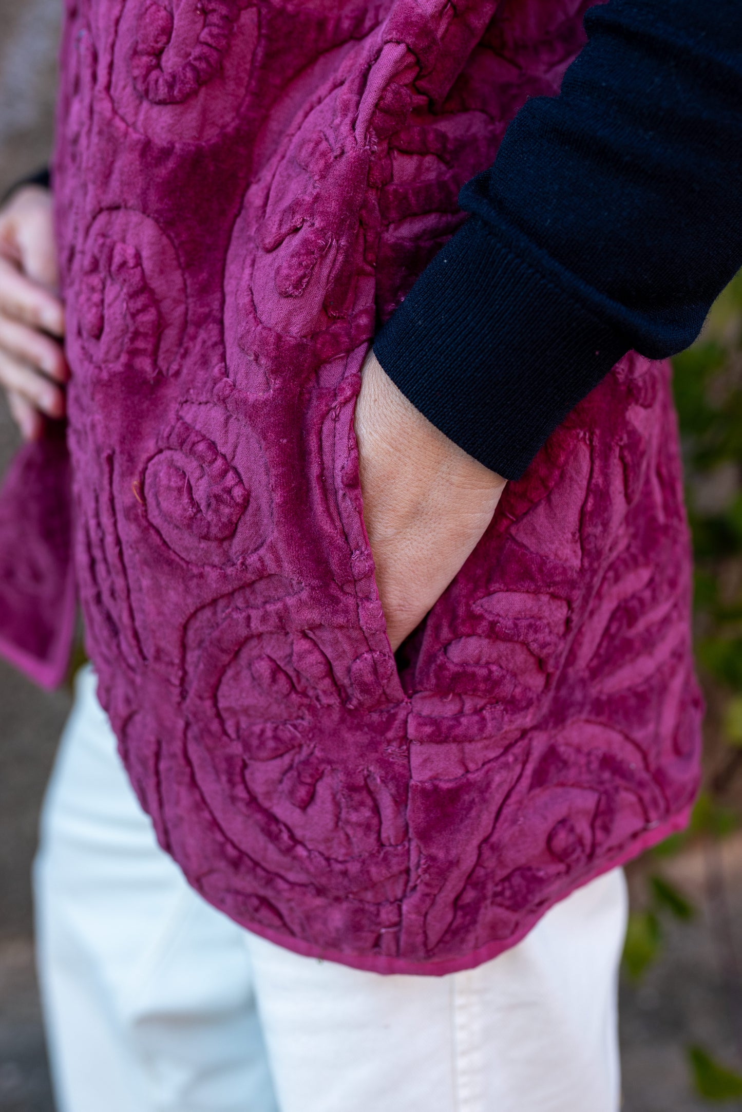 Velvet Sleevless Jacket