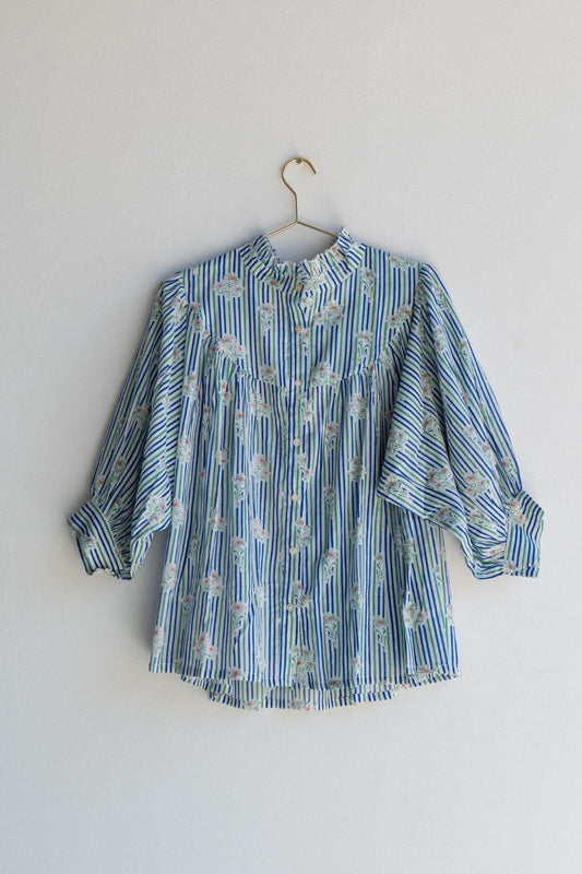 Blue Frill Shirt
