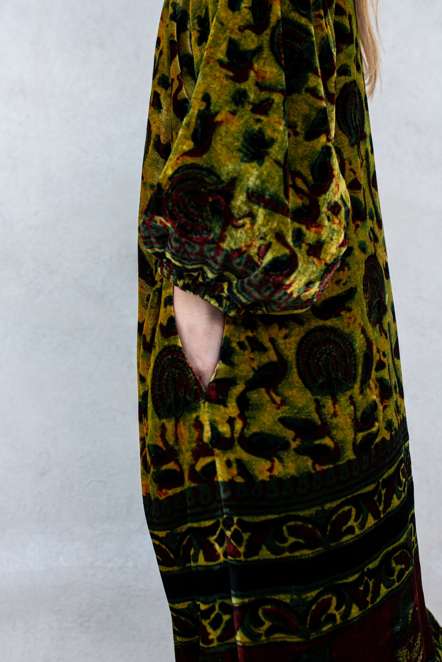 Silk velvet Dupatta kimono