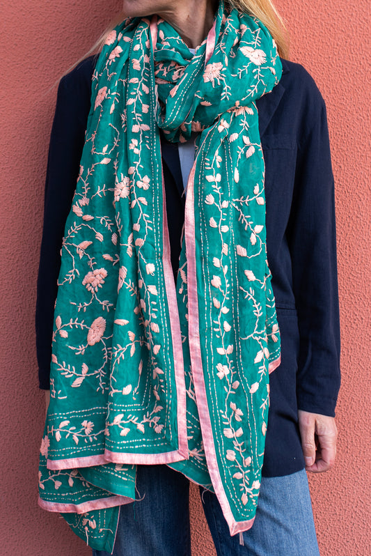 Shawl embroidered