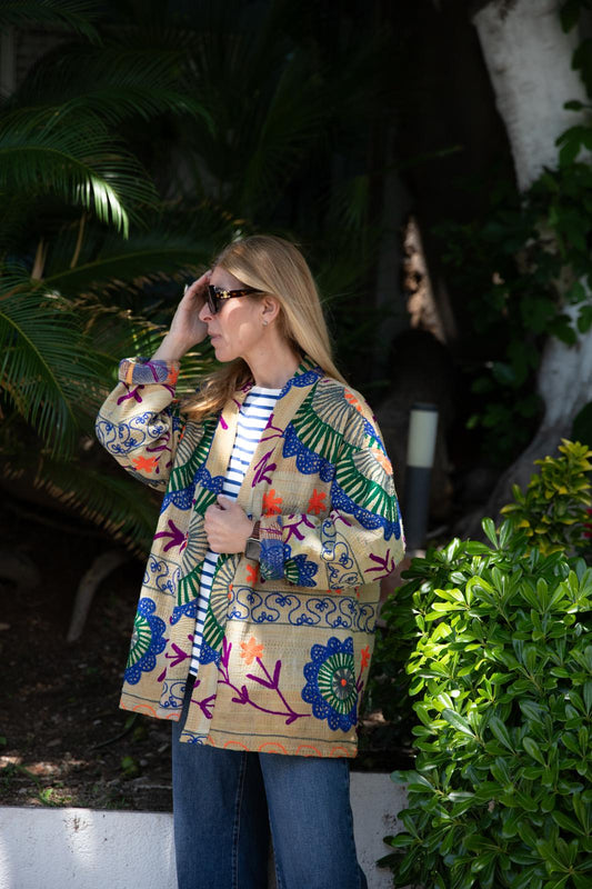 Old kantha embroidery Jacket