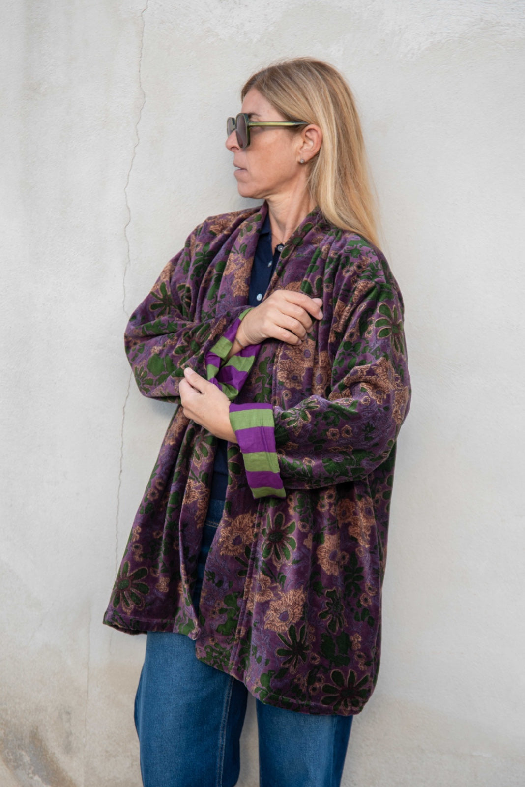 Short Velvet Kimono