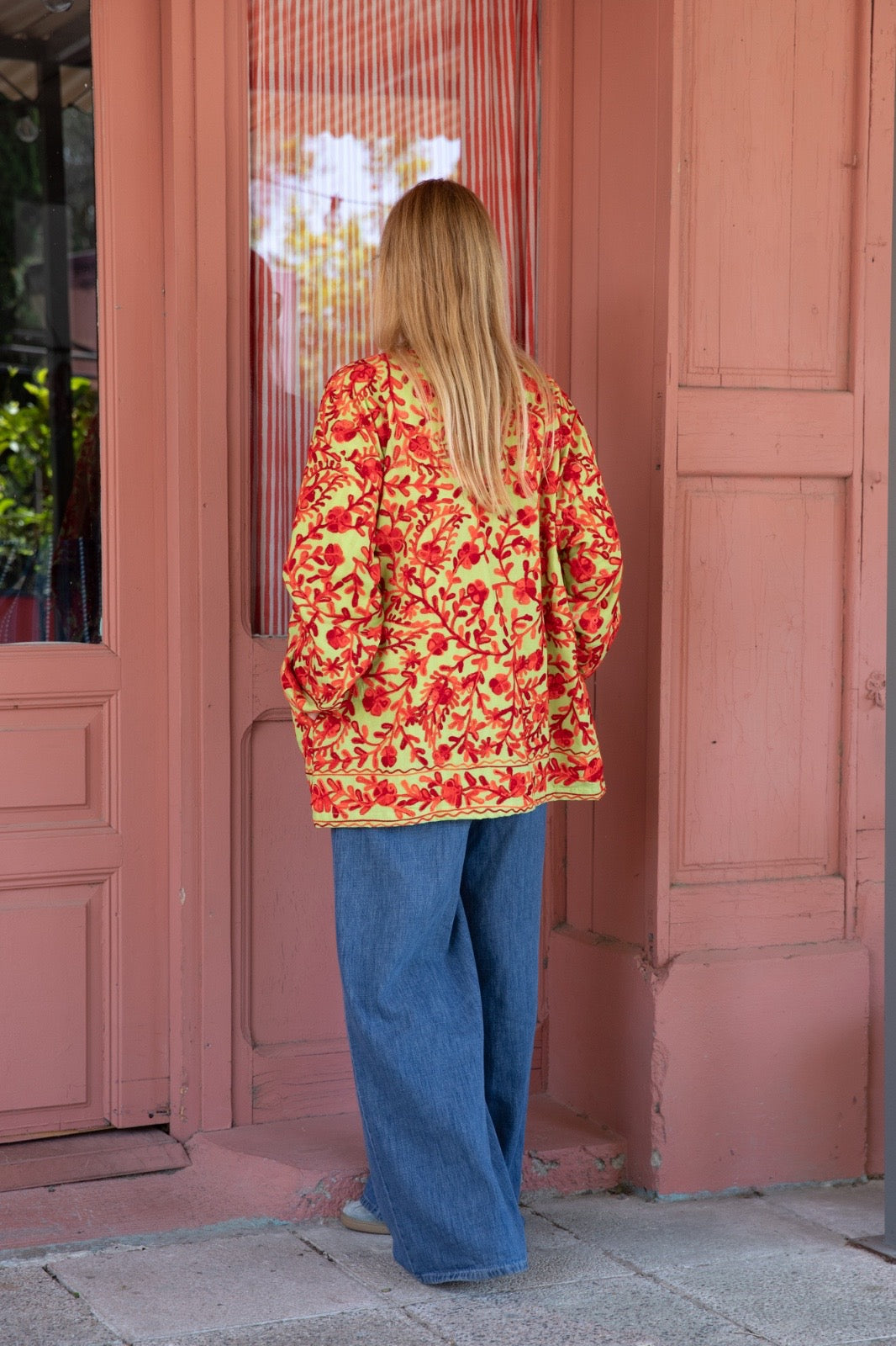 AMALIA SHORT GREEN KIMONO