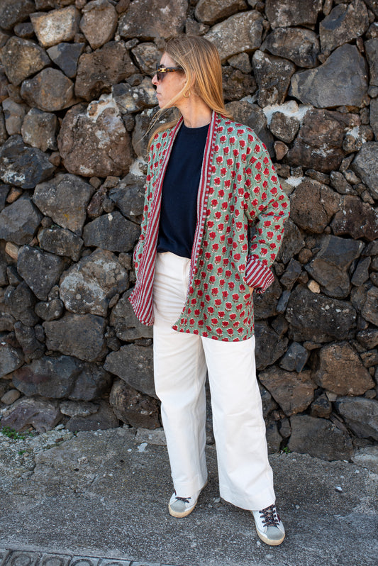 Chaqueta Corta Acolchada Reversible