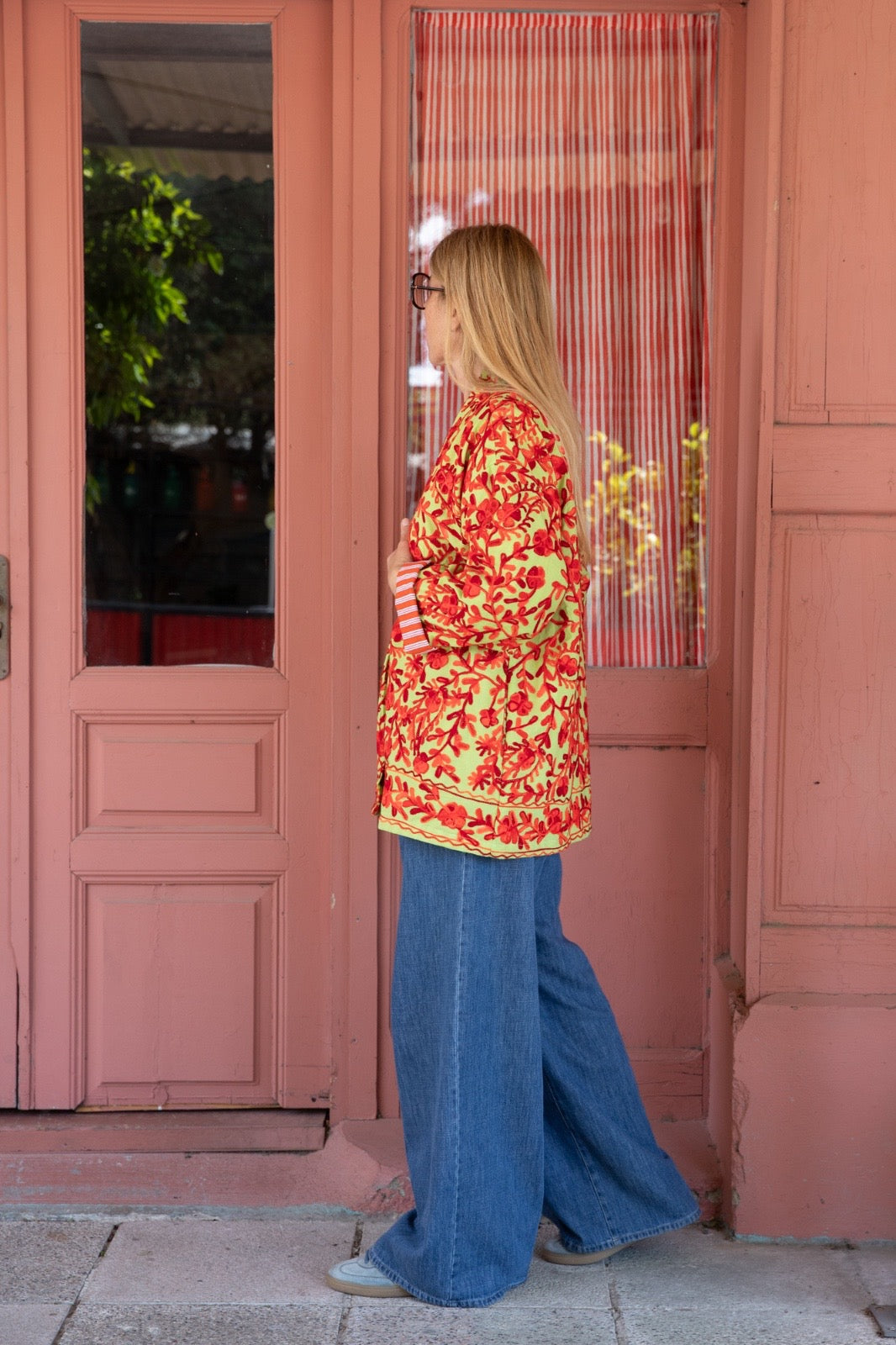 AMALIA SHORT GREEN KIMONO
