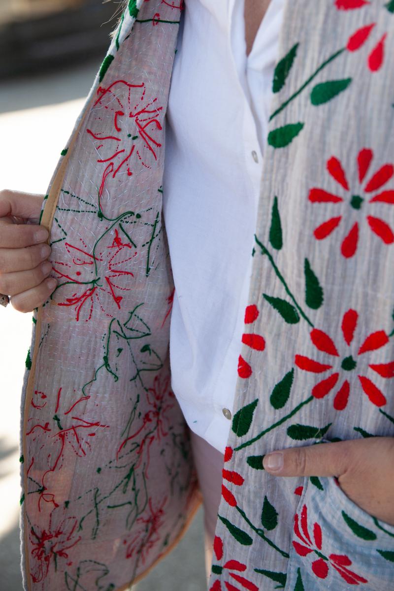 Old Kantha Embroidered Kimono