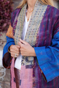 Silk Vintage Kantha kimono
