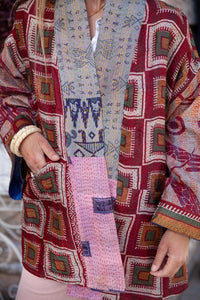 Silk Vintage Kantha kimono