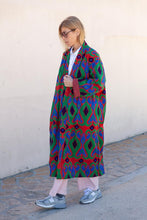 Load image into Gallery viewer, Red Capri cotton embroidered ikat kimono
