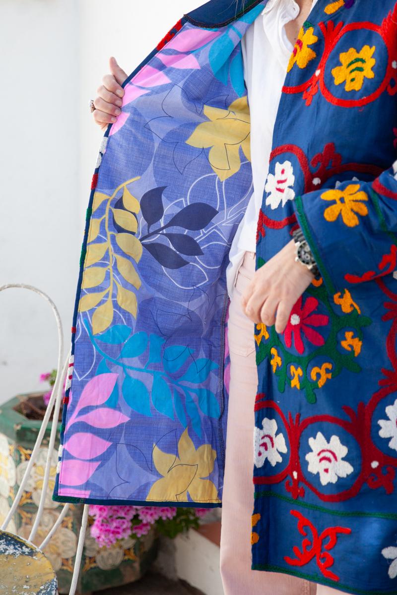 Blue Suzani Kimono