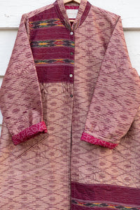 Silk ikat + Kashmiri embroidered