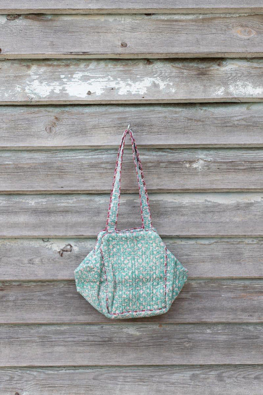 Hand block printed hand bag