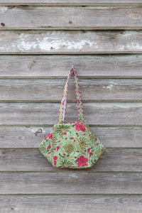 Hand block printed hand bag