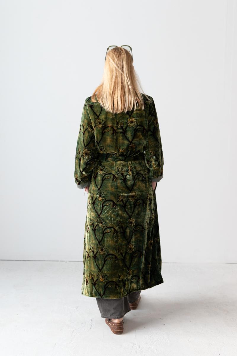 Meera Silk Velvet Coat