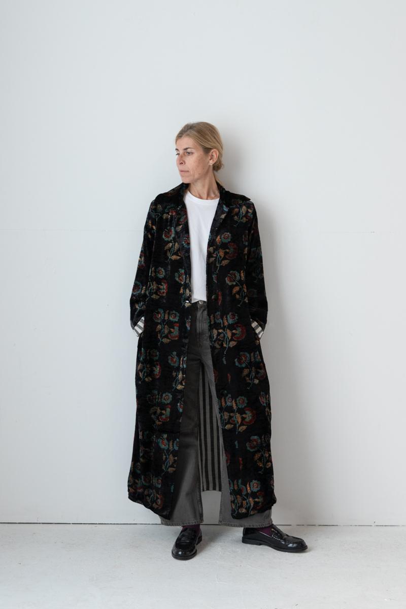 Meera Silk Velvet Coat