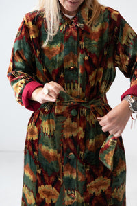 Meera Silk Velvet Coat