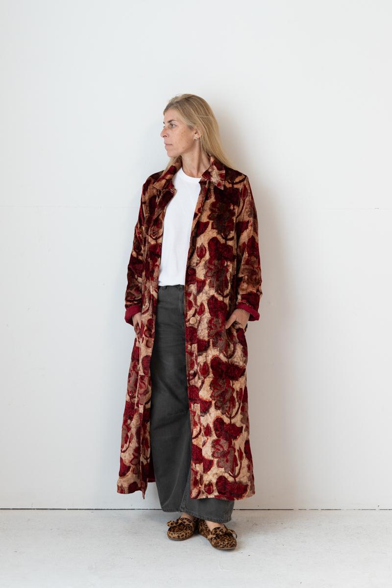 Meera Silk Velvet Coat