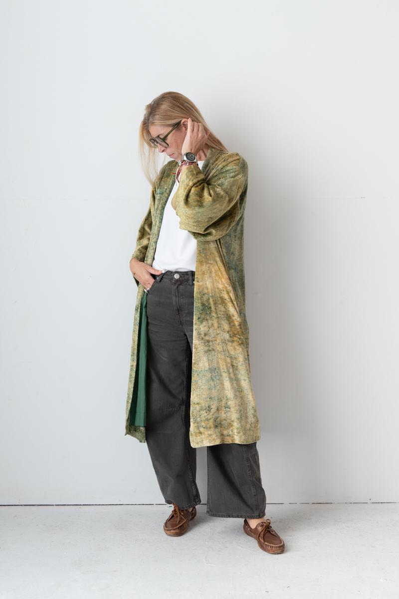 Meera Silk Velvet Kimono