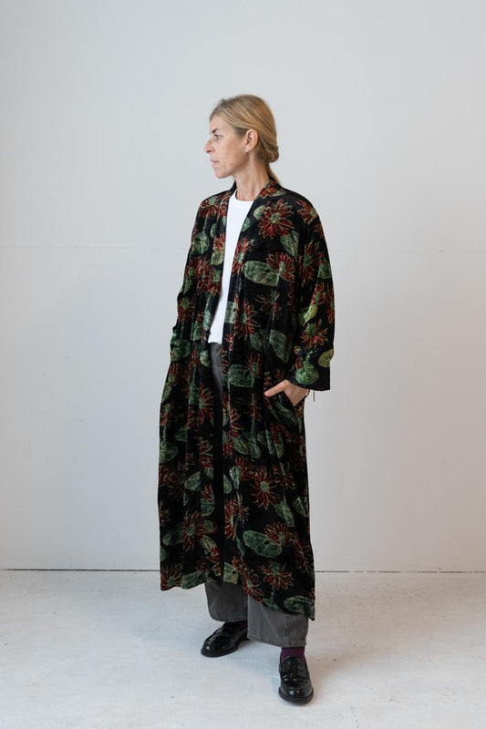 Meera Silk Velvet Kimono