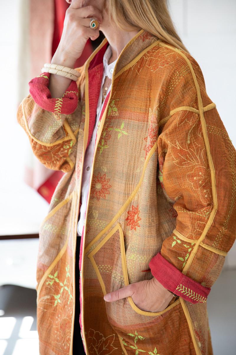 REVERSIBLE OLD KANTHA JACKET