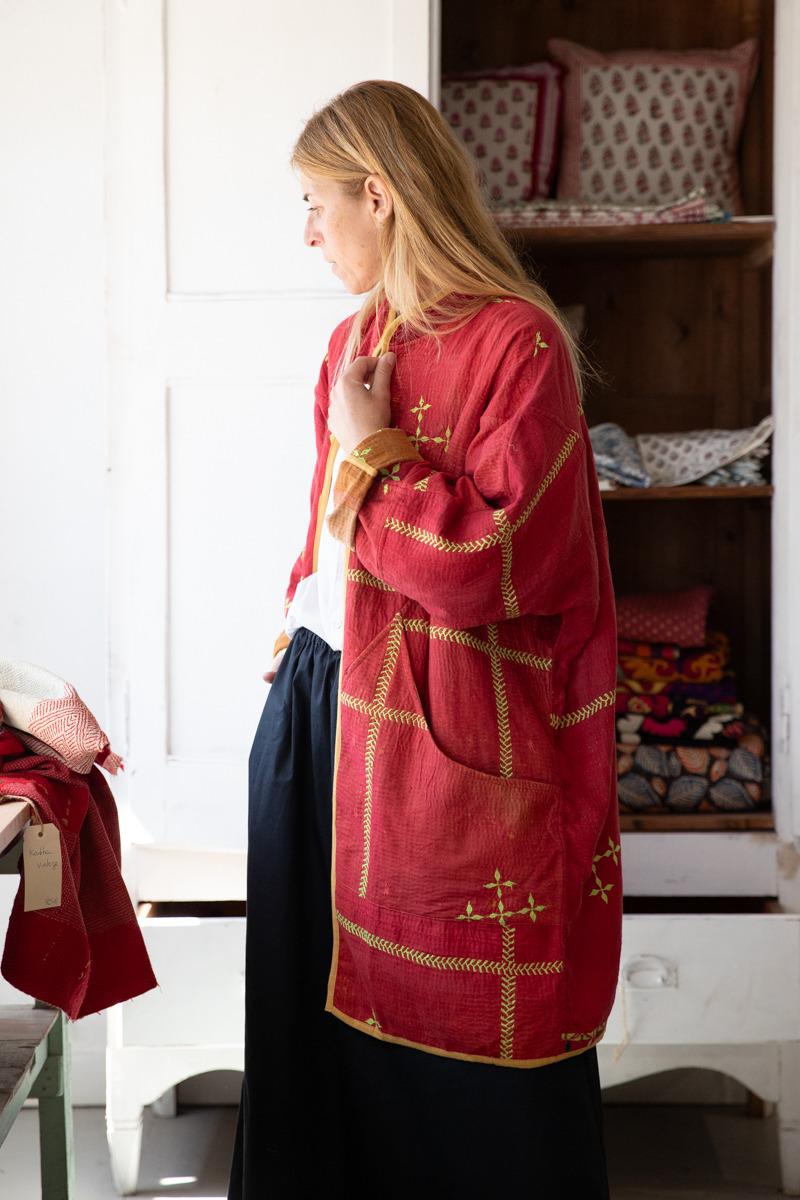REVERSIBLE OLD KANTHA JACKET