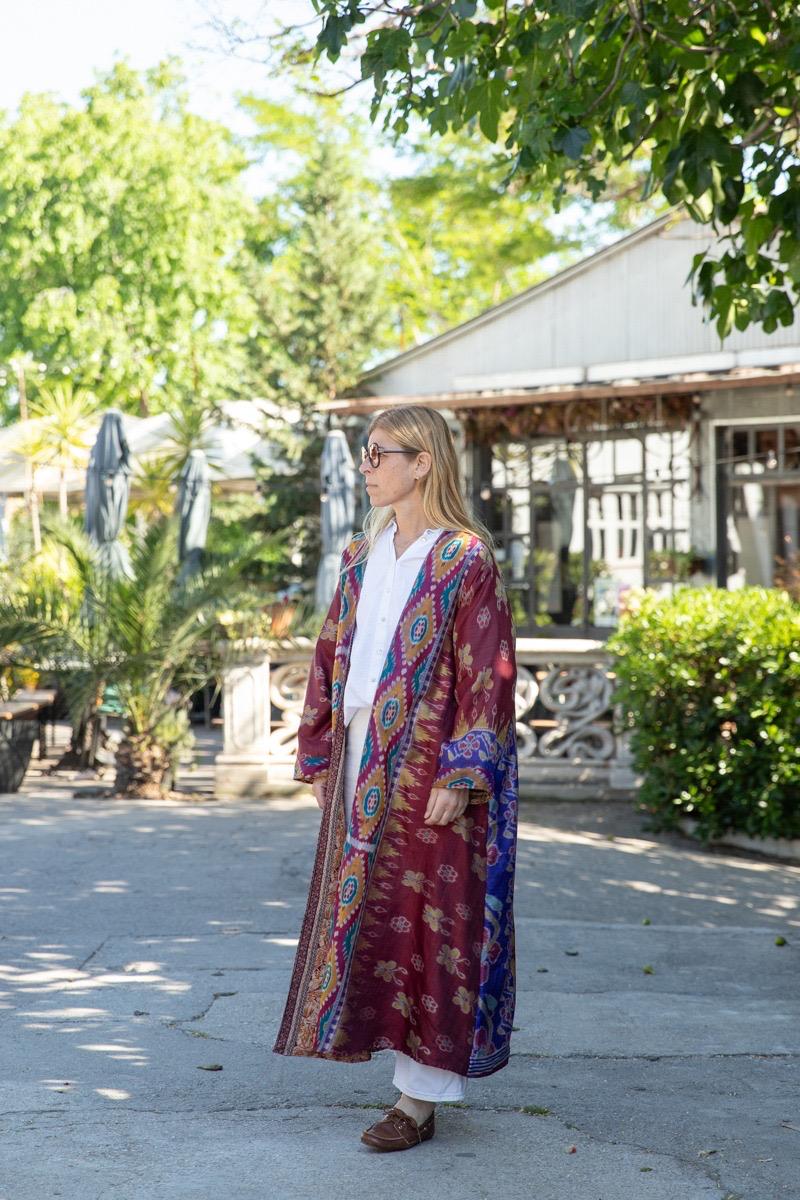 REVERSIBLE OLD SARI KIMONO